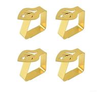 Stainless Steel Tablecloth Clips Leaf Shaped Non-slip Holders For Dining Tables Silver 4 Pack(B)