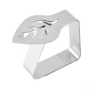 Stainless Steel Tablecloth Clips with Fastening Secure Tablecloths Against Wind or Movement, Decorative Leaf Shape Enhances Dining Table Presentation (Silver)