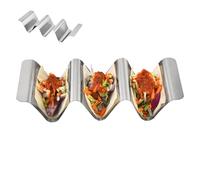 Stainless Steel Taco Holder - Durable Taco Rack Stands | Vertical Shell Plate for Serving, Grilling, Baking, Tableware Free Kitchen Tool for Parties, Barb