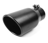 Stainless Steel Tailpipe 3 Inch Inlet 4.5 Inch Outlet 9 Inch Overall Length Black Paint Surface Exhaust Tip Car Exhaust Pipe Tailpipe