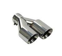 Stainless Steel Tailpipe Tip Inlet:Φ51/54/57/60/63/67/70mm Outlet:76/89/101mm Univeral 1Pcs Tail Pipes Modify Nozzle Muffler Car Exhaust Dual Tips Exhaust Tip(Left in63-Out101mm)