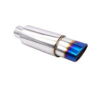 Stainless Steel Tailpipe Tip Universal 63MM 2.5Inch Exhaust Tip Car Escape Muffler Turbo Sound Boost Tips Modification Accessories Exhaust Tip(90-BL)