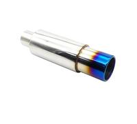 Stainless Steel Tailpipe Tip Universal 63MM 2.5Inch Exhaust Tip Car Escape Muffler Turbo Sound Boost Tips Modification Accessories Exhaust Tip(88-BL)
