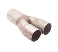 Stainless Steel Tailpipe Tip Universal Dual 2" ID Inlet Single 2.5" OD 2-1 Stainless Steel Exhaust Merge Collector Exhaust Tip