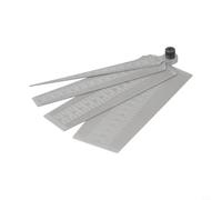 Stainless Steel Taper Gauge Set 4-in-1 Wedge Feeler Gap Ruler for Drill Hole Aperture Measurement 1-60mm Range Woodworking HTool Kit Silver Finish