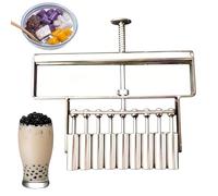 Stainless Steel Tapioca Pearl Forming Tool, Handheld Taro Ball Tools, for Home Dessert Preparation Milk Tea Shop Unprocessed Material Making and Homemade Handcrafted Sweet Food Production(Double,9)