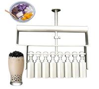 Stainless Steel Tapioca Pearl Forming Tool, Handheld Taro Ball Tools, for Home Dessert Preparation Milk Tea Shop Unprocessed Material Making and Homemade Handcrafted Sweet Food Production(Double,8)