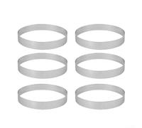Stainless Steel Tart Rings 6pcs Set with Perforated Design for Better Heat Penetration and Baking Control (13cm)