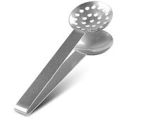 Stainless Steel Tea Bag Squeezer,Effective Tea Tool for Easy Extraction,Anti-Slip Comfortable Grip Teas Filter Spoon,Strainer Tongs for Gripping Loosing Leaf Teas Bags Ice Sugar Cubes (Silver)