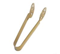 Stainless Steel Tea Bag Squeezer Multi Purpose Kitchen Tongs for Squeezing Juice Bread Serving 13.8cm(Gold)