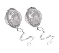 Stainless Steel Tea Ball Infuser 2 Pack Reusable Tea Strainer Diffuser with Hook for Loose Leaf Tea and Kitchen Office Tea House Durable 304 Grade 4cm Diameter