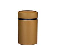 Stainless Steel Tea Canister, Tea Container with Airtight Double Lids for Loose Tea Coffee Candy Herbs and Spices Storage(Gold)