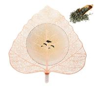 Stainless Steel Tea Infuser | Kung Fu Tea Cup Strainer with Fine Mesh,Tea Strainers and Filters, Maple Leaf Stainless Steel Hollow Hole Tea Strainer and Bodhi for