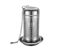 Stainless Steel Tea Infuser with Extra Fine Mesh | 316 Grade Rust-Proof Strainer Ball | for Loose Leaf Tea | Herbs and Spices | Includes Drip Tray | Dishwasher Safe(S)