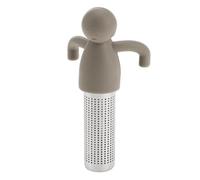 Stainless Steel Tea Infuser with Silicone Handle - Cute Tea Strainer, Extra Fine Mesh Loose Leaf Tea Strainer Ball, Leak-Proof Foldable Design for Cups & Teapots (Gray)