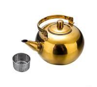 Stainless Steel Tea Pot with Filter Housing for Efficient Leaf Separation, Calibrated for 1L 1.5L 2L Volume Classes (1L)