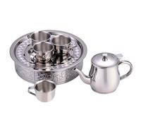 Stainless Steel Tea Set - Long Beak with Filter Screen Toys, Drop and Burn Resistant Filter, Screen Design Cups for Beginners, Students,