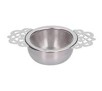 Stainless Steel Tea Strainer, Double Ear Loose Leaf Tea Infuser Filter Extra Fine Mesh Infusers Diffuser Holder Filter Kitchen Gadget with Heat Proof Double Handles for Mugs (Silver)