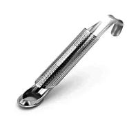 Stainless Steel Tea Strainer, Long Handle Stick Pipe Herb Infusers for Loose Tea, Fine Mesh Herbs Diffuser Steeper Filter for Coffee Spice