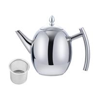Stainless Steel Teapot, 1500ML Tea Kettle Coffee Servers Loose Leaf Tea Infuser Pot Insulated Easy Pour Silver Tea Pot with Infuser Diffuser Pot for Loose Tea, Green Tea, Coffee