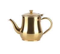 Stainless Steel Teapot, 20oz/500ml Rose Gold Modern Gooseneck Tea Kettle Tea Kettle with a Filter Infuser Seasoning Containing Tea Pot Coffee Pot Kitchen Oil Pot for Home Kitchen Hotel (Gold)