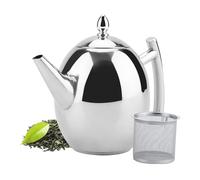 Stainless Steel Teapot,Easy Pour Tea Pot with Removable Mesh Filter,Coffee Pot for Loose Leaf Tea Bags Coffee Hot Water Water Kettle Container Suitable for Cafe Home Office,Mirror Polished(1500ml)