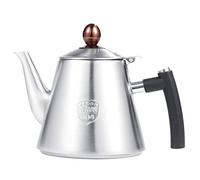 Stainless Steel Teapot, Large Capacity 1.2 Liter Stove-top Teapot Tea Fast Boiling Coffee Pot Kettle, Heat Resistant, Thickened Base, Silicone Handle - Silver