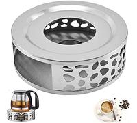 Stainless Steel Teapot Warmer Base Round Tea Warmer With Hollow Frame Design Candle Holder For Heat Resistant Teapot,15.8 * 5Cm