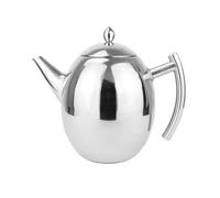 Stainless Steel Teapot with Removable Tea Strainer, Polished Mirror Finish, Drip Spout & Ergonomic Handle for Brewing Tea at Home, Camping, or On the Go, 1L