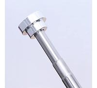 Stainless Steel Telescopic Shower Curtain Rod - No Drilling, Adjustable 40-55 cm Extendable Clothes Rail with Clamp for Bathroom & Closet, & Easy Install