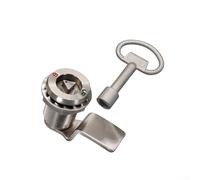 Stainless Steel Telescopic Tension Lock With Triangular Design For Electrical Distribution Box And Cabinet Door Security Silver Finish Includes Key(BH5)