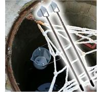 Stainless Steel Telescopic Water Sampling Dipper with PVC Bucket - 5pcs Set for River, Pool, Pond & Reservoir Water Quality Testing - Durable & Portable Water Collector