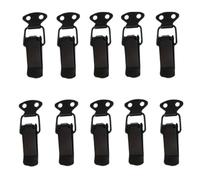 Stainless Steel Tension Clasp 10 PCS Stainless Steel Mini Lock Cabinet Boxes Spring Loaded Latch Catch Toggle Clamp Hasp for Chest Box Gift Suitcase Case(Color 2)