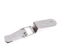 Stainless Steel Tension Clasp 4 Pcs Duck-Mouth Buckle Hook Lock Iron Spring Loaded Draw Toggle Latch Clamp Clip Silver Hasp Latch Catch Clasp(Silver 1)
