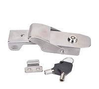 Stainless Steel Tension Clasp, Clamp Cabinet Locking Tool Metal Hardware Spring Load Toggle Latch Cap Lock for Toolbox Drawer Chest Case Cabinet (A108B-3)