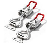 Stainless Steel Tension Latch, Pack of 2, Box Closure, Tension Lock with Keyhole, Adjustable Side Wall Lock for Cabinets, Boxes, Drawers, Windows, 150-170 mm