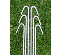 Stainless steel tent peg (x6) large heavy duty bivvy awning stakes hard ground 30x0.8cm