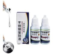 Stainless Steel Test Liquid, 15ml Detection Reagent, Heavy Metal Test Liquid Kit, Portable Stainless Steel Nickel Testing Liquids, Tableware Detection Metal Testing Reagent for Kitchenware (2PCS)