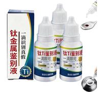 Stainless Steel Test Liquid, 15ml Detection Reagent, Rapid Tableware with Analysis Solution, Inspection Utility with Easy Use, Portable Tableware Detection Liquid for Cookware Cutlery (Titanium 3PCS)