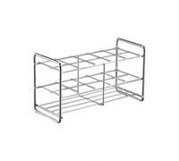 Stainless Steel Test Tube Rack,10 Holes,Outer Diameter Permitted of Tubes 29-31mm,Wire Constructed, 5x2 Format,Adamas-Beta