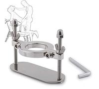 Stainless Steel Testicle Presser Testicle Stretcher Ball Stretcher SM Bondage Testicle Crusher Testicle Squeezer Testicle Clamp Testicle Weight CBT Slave Scrotum Sex Toy Men Extreme