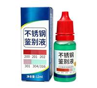 Stainless Steel Testing Solution, Prevent Material Confusion, 12ml, Metal Identification Liquid, Workshop Metal Test Kit, Compact And Portable, For Kitchen Workshop Use