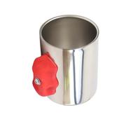 Stainless Steel Thermal Camping Cup for Rock Climbers - Double Wall Vacuum Insulated Travel Mug with Pinch Hold - Lightweight Durable Outdoor Adventure Coffee Cup for Hiking, Climbing (Red)