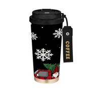 Stainless Steel Thermal Coffee Cup 17 oz Christmas Red Buffalo Plaid