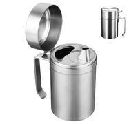 Stainless Steel Thermal Gravy Boat, 550 ml Stainless Steel Sauce Jug with Hinged Lid, Double Insulated Sauce Jug, Elegant Silver Sauce Jug, Thermal Gravy Boat, Sauce Cup, Sauce Bowl, Dishwasher Safe