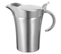 Stainless Steel Thermal Gravy Jug 750ml Double Insulated Sauce | Ergonomic Spout and Handle, Lid Retains Heat, Silver Finish for Buffet Service and Restaurants