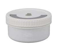 Stainless Steel Thermal Lunch Container, 470ml Portable Insulated Lunch Container Sealed Circular Bento Box for Students Adults Offices Schools Picnics (Milky White)