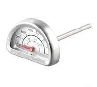 Stainless Steel Thermometer with Bimetallic Sensor and Dual Scale for Celsius and Fahrenheit, Designed for BBQ and Oven Use with Easy to Read Large Dial