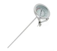 Stainless Steel Thermometer with Heat-Resistant Glass Face and Shrink Sleeve for Consistent Oil Temperature Readings (40cm)