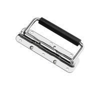 Stainless Steel Thickened Spring Handle Cabinet Pull Folding Design Easy Installation Folding Tool Box Heavy Duty Metal Pull for Tool Cabinet Storage Metal Handles